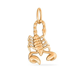 Золотая подвеска со знаком зодиака «скорпион»