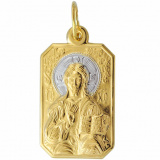 Золотая иконка подвеска «Христос вседержитель»