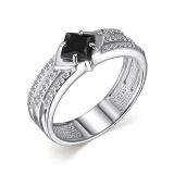 Серебряное кольцо с ониксом и ониксом