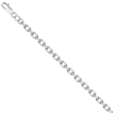 Серебряная цепочка с плетением якорное