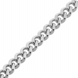 Серебряная цепочка с плетением панцирное одинарное