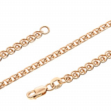 Золотой браслет цепочка с плетением лав