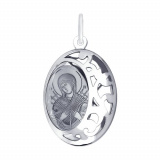 Иконка Божьей Матери, Семистрельная из серебра с лазерной обработкой