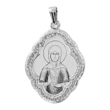 Серебряная иконка подвеска «Матрона»