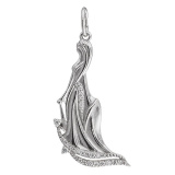 Серебряная подвеска со знаком зодиака «Дева» с фианитом