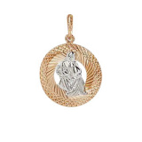 Золотая подвеска со знаком зодиака «Водолей»