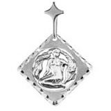 Серебряная подвеска со знаком зодиака «дева» с фианитом