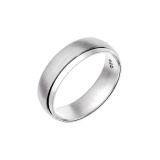Серебряное обручальное кольцо с фианитом