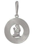 Серебряная подвеска со знаком зодиака «Дева»